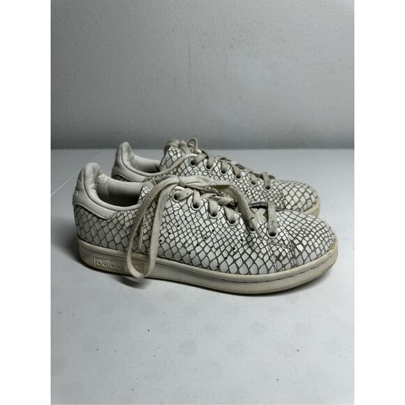 Adidas Stan Smith Trainer White Snakeskin Unisex Size 6 2015 S75136 Sneakers - Picture 1 of 9